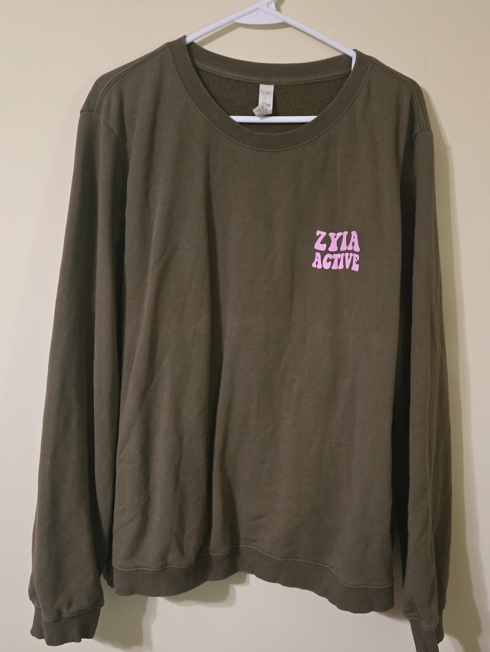 ZYIA Active Olive Pullover Sweatshirt